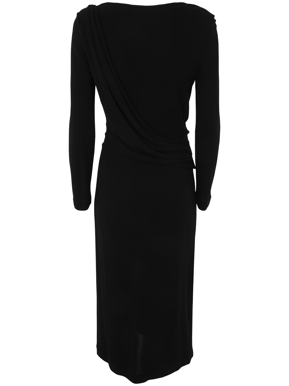 ALBERTA FERRETTI 롱 슬리브 V 넥 미디 드레스